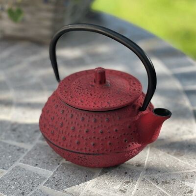 Red cast iron teapot 300 ml