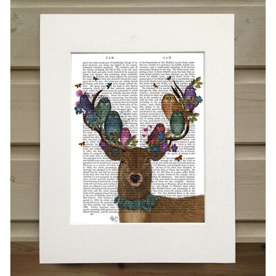 Deer Birdkeeper, Owls, Book Print, Art Print, Wall Art
