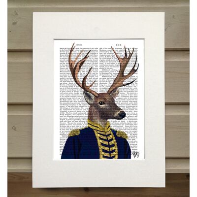 Captain Deer, Book Print, Art Print, Wall Art