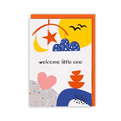 Abstract new baby card