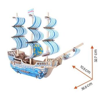 Kit de construction de navire marchand Couleur de navire de rêve 3