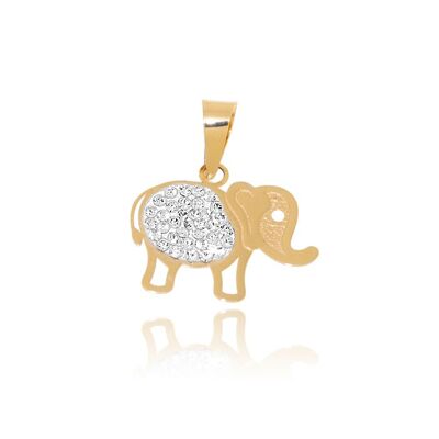 Colgante oro Elefante con Circonitas (8220C)