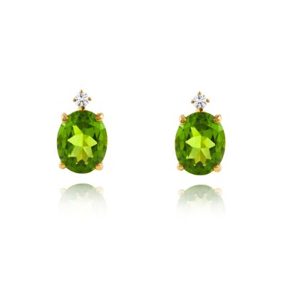 Pendientes Mujer/Niña Oro 9k Oval Peridoto (8394P9K)