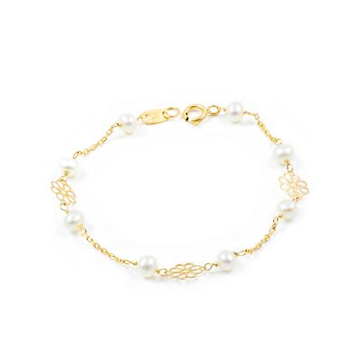 Pulsera Esclava bebe oro primera postura (G1216PU)