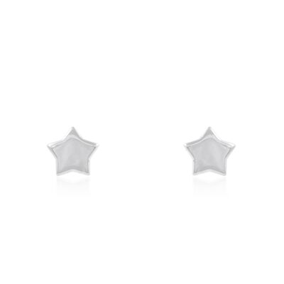 Pendientes de Plata Estrella lisa (AG1421)