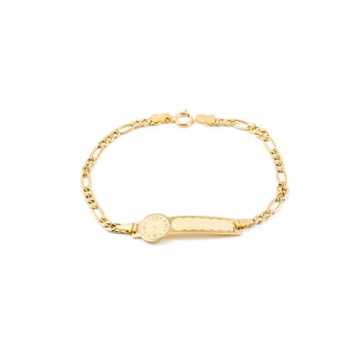 Pulsera Bebe oro Amarillo chapa reloj (G1348PU)