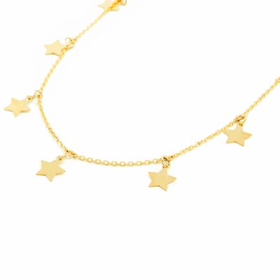 Collar oro estrellas lisas (9Kts) (G1406G9K)