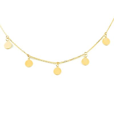 Collar oro círculos lisos (9Kts) (G1408G9K)