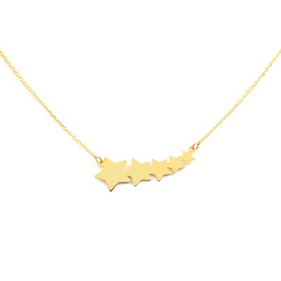 Collar oro estrellas unidas (9Kts) (G1412G9K)