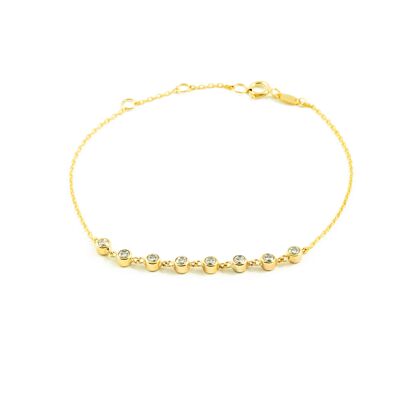 Pulsera Oro Amarillo chatón 3 mm circonitas (9kts) (G1472PU9K)