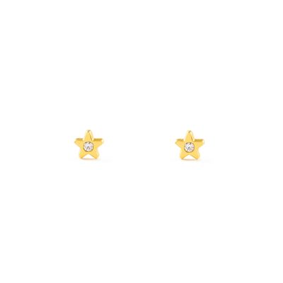 Pendientes Bebe Oro 18k Estrella Circonita (T1812P)