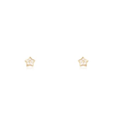 Pendientes Bebe Oro 18k Estrella Circonita (T1970P)