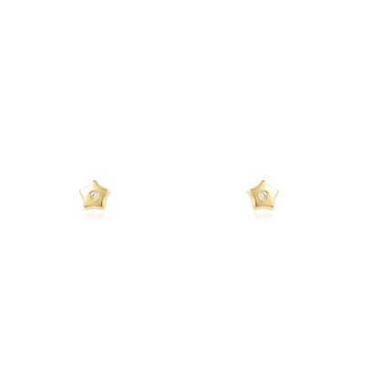 Pendientes Bebe Oro 18k Estrella Circonita (T1972P)