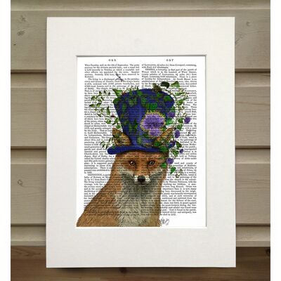 Fox Mad Hatter, Book Print, Art Print, Wall Art
