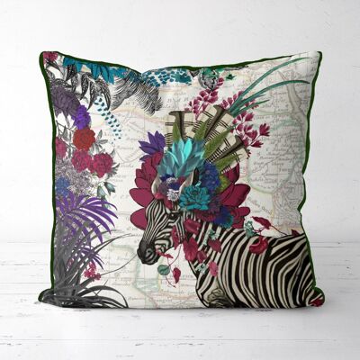 African Pink Zebra, Tropical Pillow, Cushion, 45x45cm