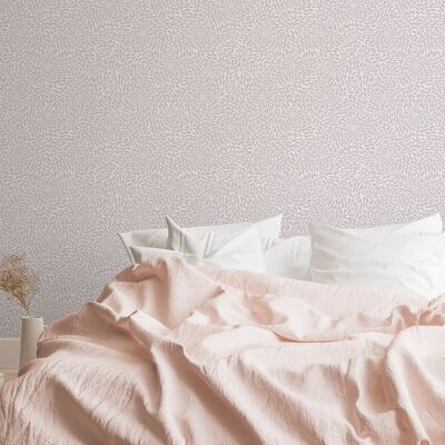 Colette wallpaper - Powder pink & Pearl gray