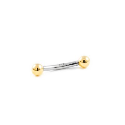 Piercing Bicolor Ceja bola lisa 3 mm (9kts) (T2269PIA9K)