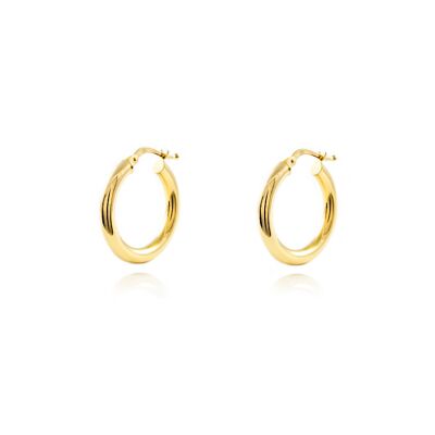 Pendientes Mujer Oro 18k Aros 20x3 mm (T2280P)