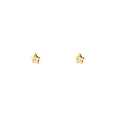 Pendientes Bebe Oro 9k Estrella Circonita (T2377P9K)