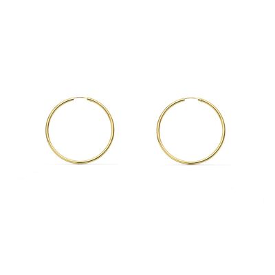 Pendientes Mujer Oro 18k Aros Flexibles 18x1,50 mm (T2516P)