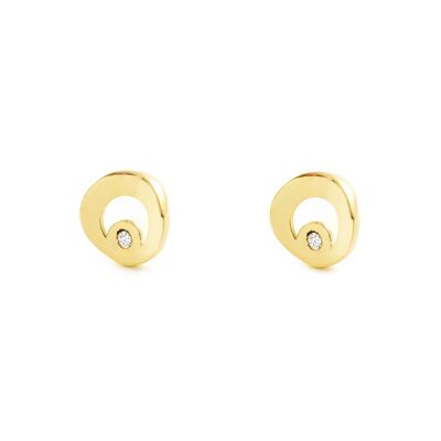 Pendientes Niña Oro 9k Redondo Circonita (T2530P9K)