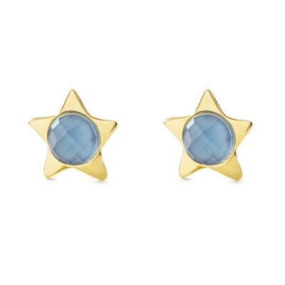 Pendientes Niña Oro 9k Estrella Azul (T2539P9K-Azul)