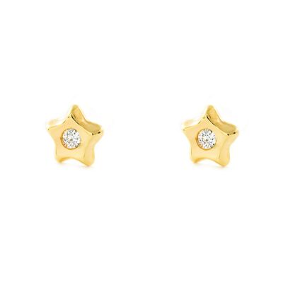 Pendientes Bebe/Niña Oro 9k Estrella Circonita (T2547P9K)