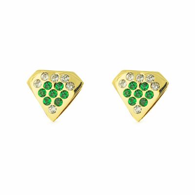 Pendientes Mujer/Niña Oro 9k Diamante Esmeralda (T2615P9K-Esmeralda)