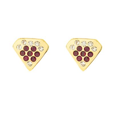 Pendientes Mujer/Niña Oro 9k Diamante Rubí (T2615P9K-Rubi)