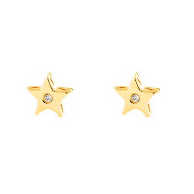 Pendientes Bebe/Niña Oro 9k Estrella Circonita (T2633P9K)