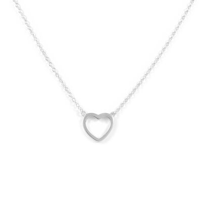 Collar Plata con Corazón (X1499GPL)