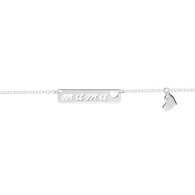 Collar Plata con chapa "mama" (X1511GPL)