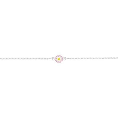 Pulsera Plata Flor Esmaltada (X1535PU)