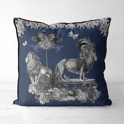 Livoris Feritas Blue Lions Pillow, Cushion, 45x45cm
