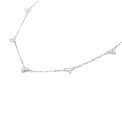 Collar Plata circonitas (X1595GPL)