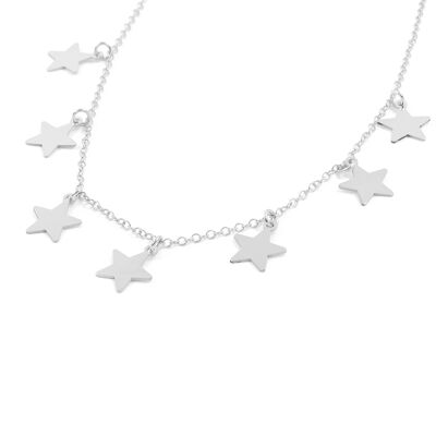 Collar Plata con Estrellas (X1612GPL)