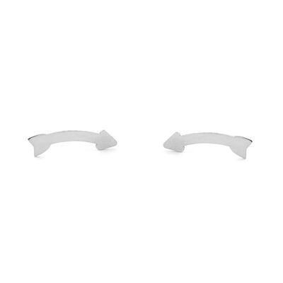 Pendientes plata flecha lisa (X1658P)