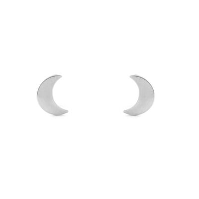 Pendientes de Plata luna lisa (X1660P)