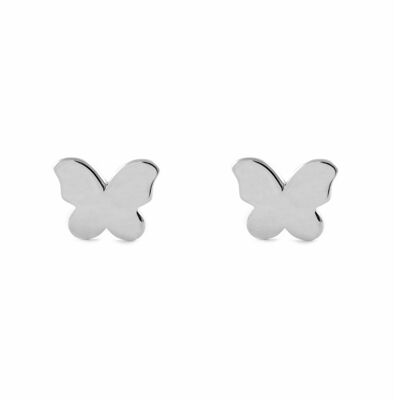 Pendientes Plata Mariposa lisa (X1661P)