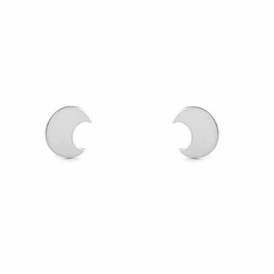 Pendientes de Plata luna lisa (X1668P)