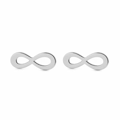 Pendientes plata infinito grande liso (X1671P)