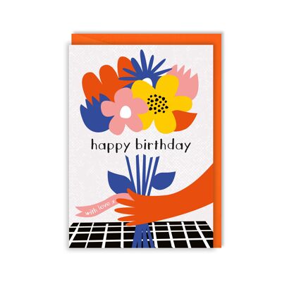 Carte d'anniversaire florale