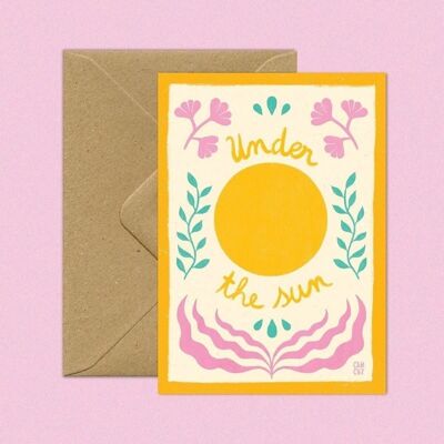 Carte postale Under the sun A6 | citation positive, soleil