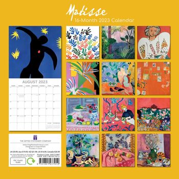Calendrier 2023 Henri Matisse 2