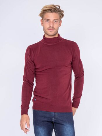 Pull col roulé BORDEAUX - 12PCS (44-LOVOU-BORDEAUX)