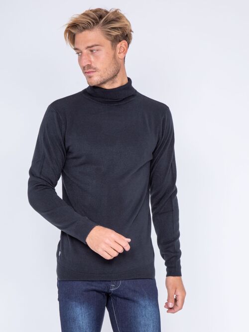 Pull col roulé MARINE - 12PCS (44-LOVOU-MARINE)