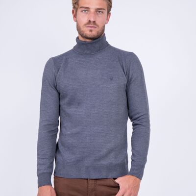 CHINA GRAU Rollkragenpullover- 12ST (44-LARLEQUIN-CHINE GREY)