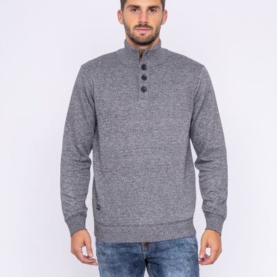GRAY CHINE troyer sweater - 12PCS (44-LULITE-GREY CHINE)