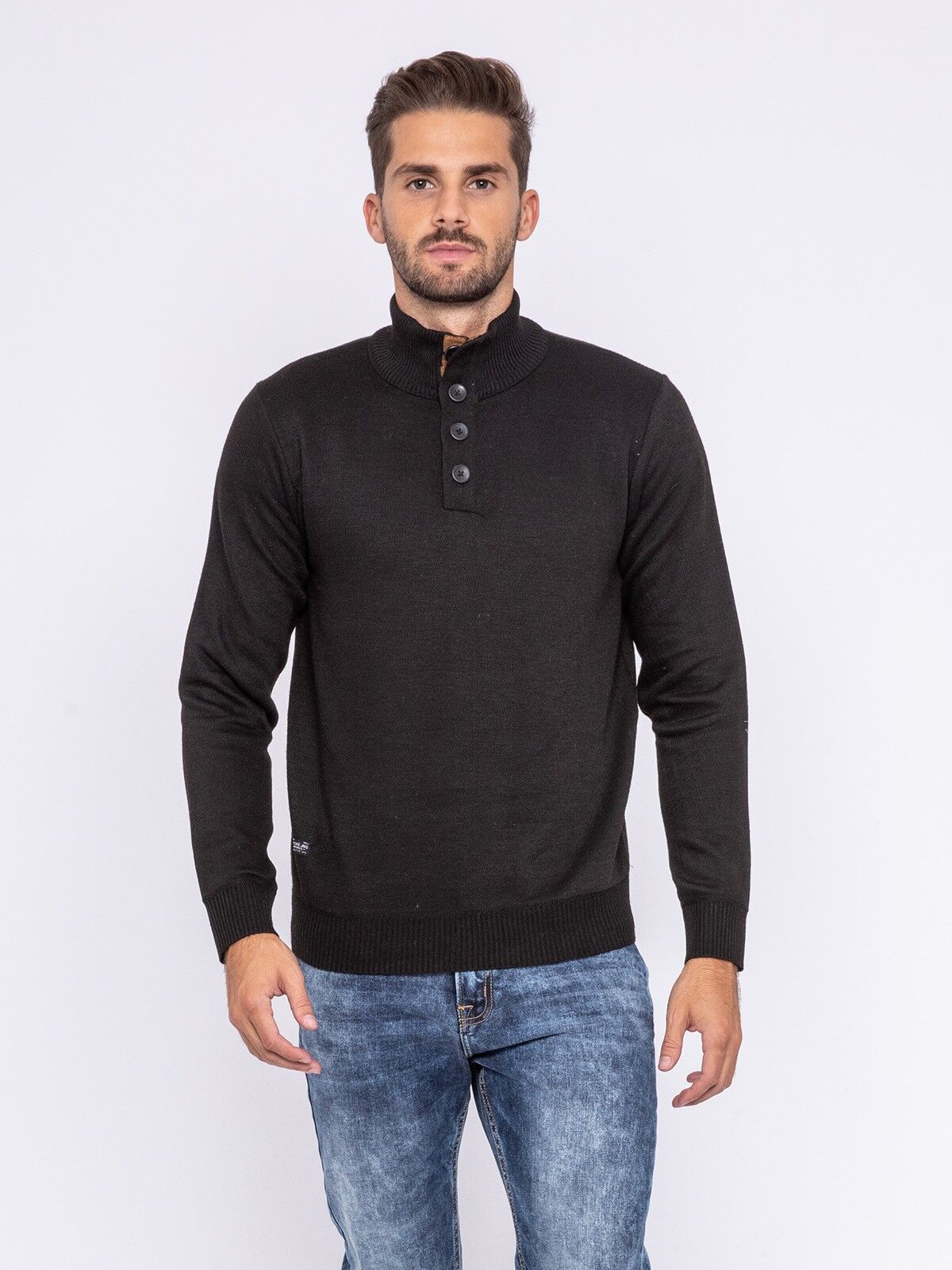 SCHWARZER Trucker-Pullover - 12STK (44-LULITE-NOIR)