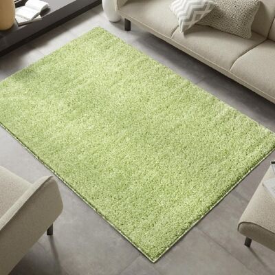 Shaggy plain carpet Amelie sage green